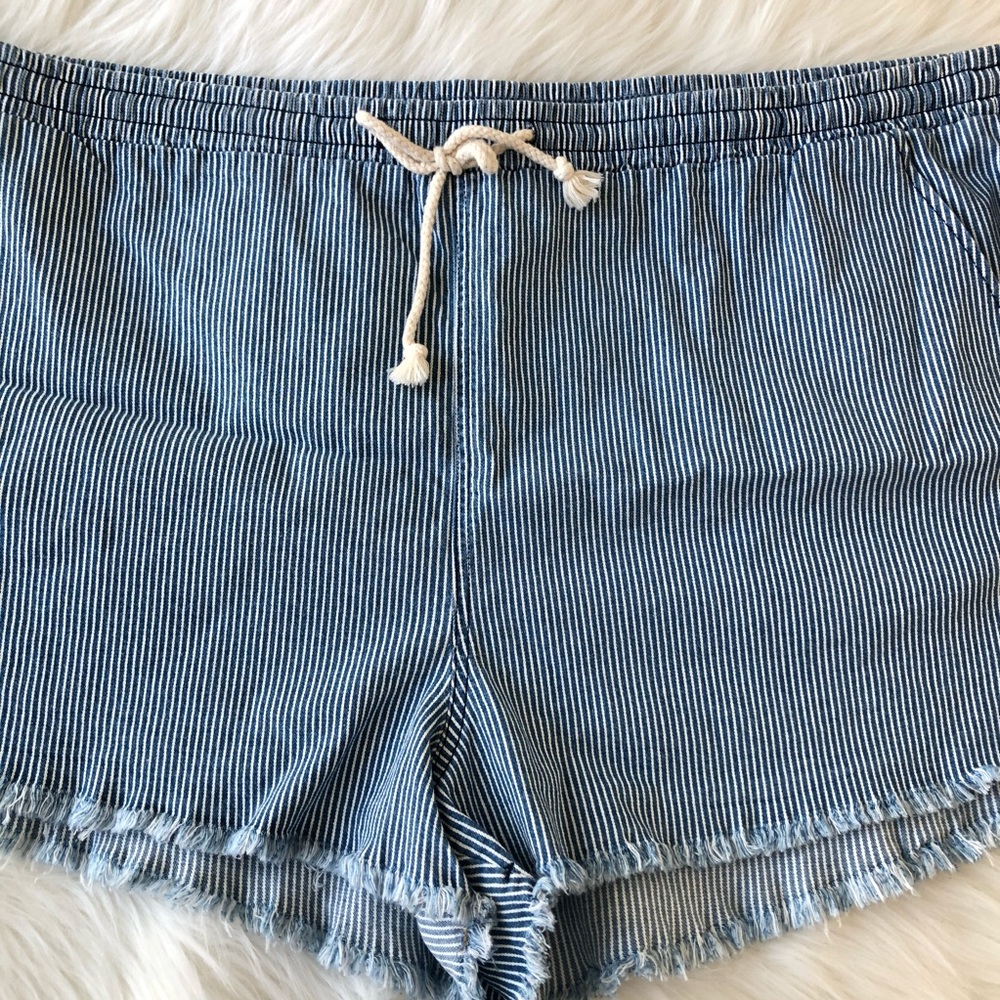 Wild Fable Blue Striped Shorts Drawstring Size 3X - Picture 5 of 5